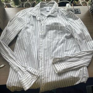 Gray & white button up